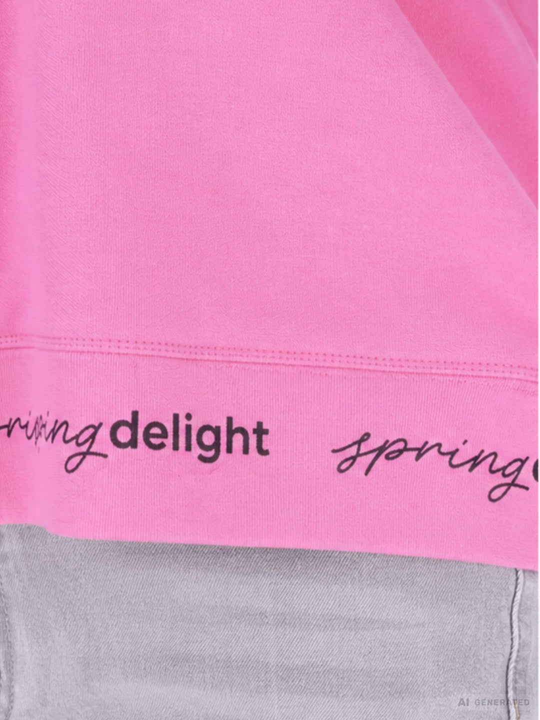 Pinkes Damen Leichtsweatshirt mit V-Ausschnitt & Reißverschluss-Detail