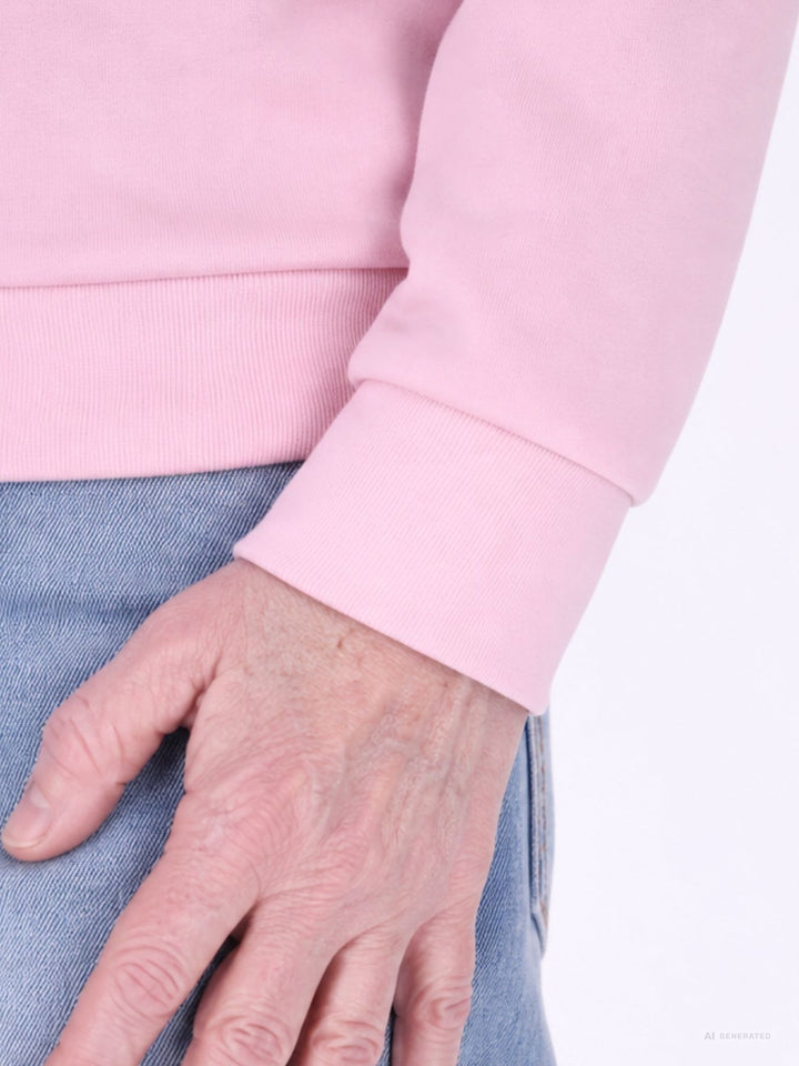 Pinkes Damen Sweatshirt „LOVE“ mit Relief-Schriftzug