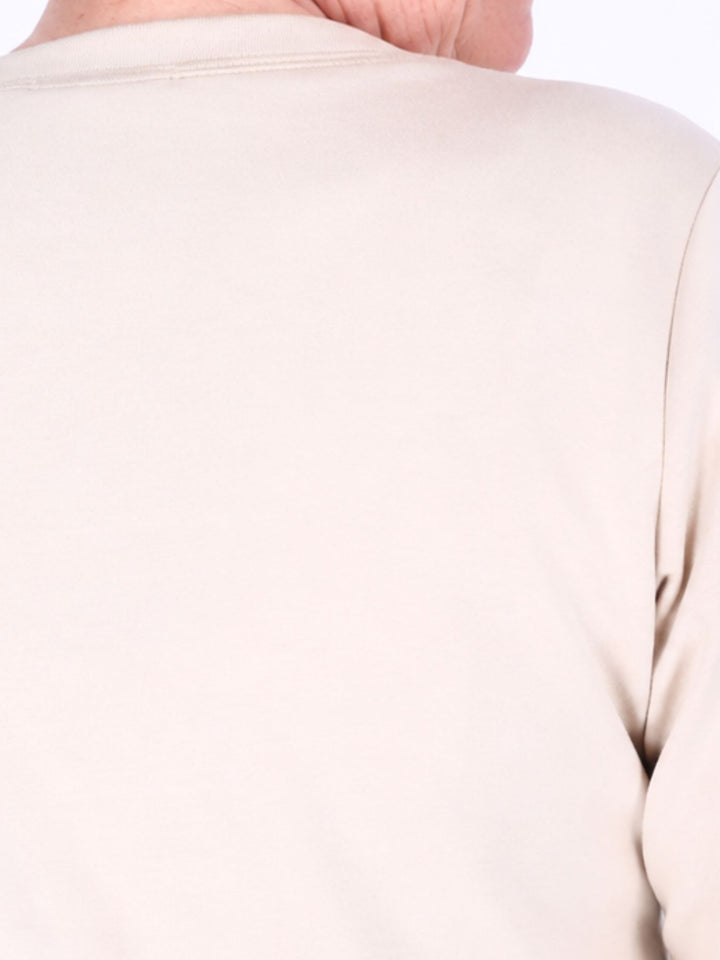 Beiges Damen Sweatshirt „LOVE“ mit Relief-Schriftzug