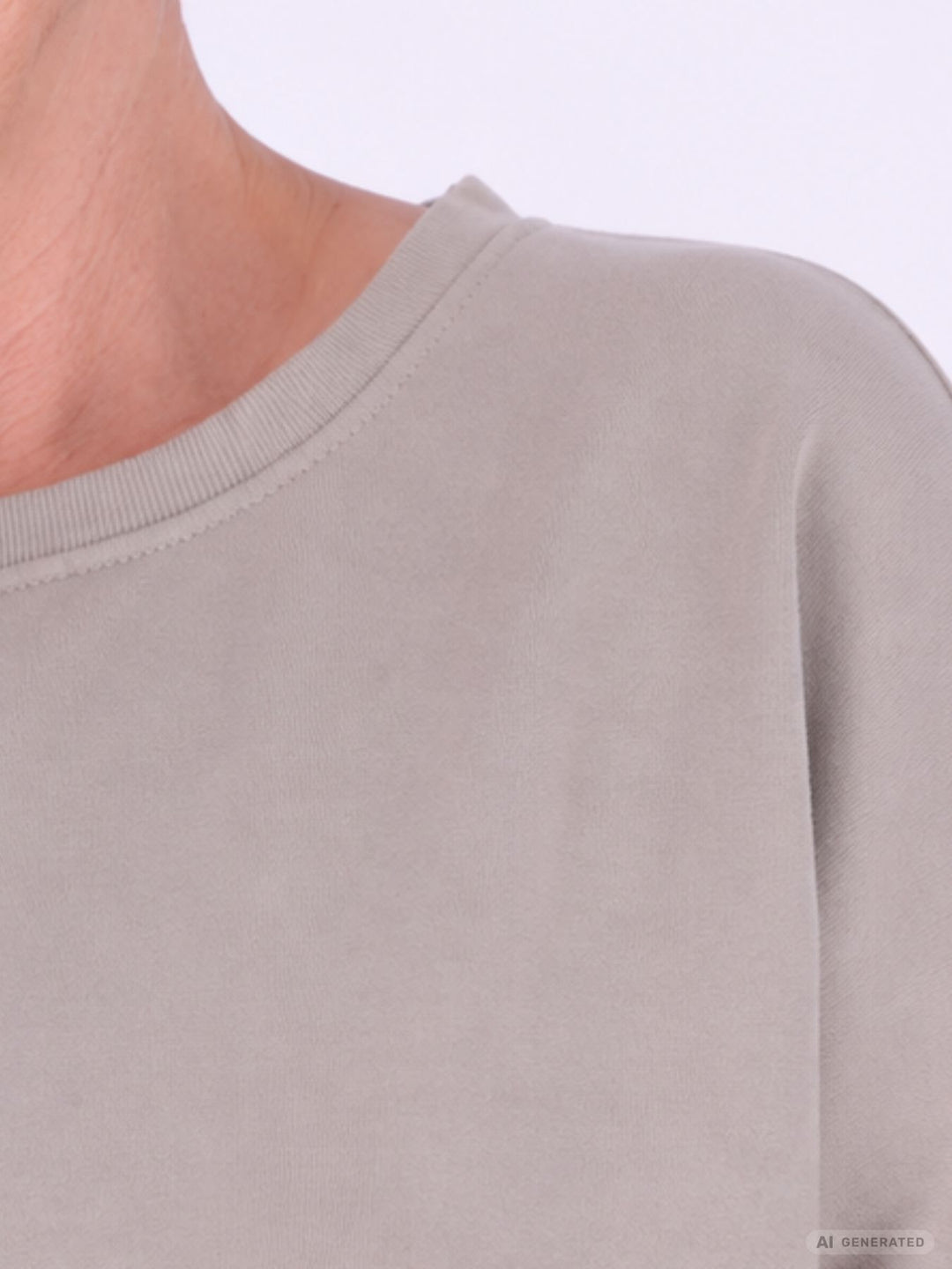 Beiges Damen Sweatshirt mit Raglanärmeln – One Size