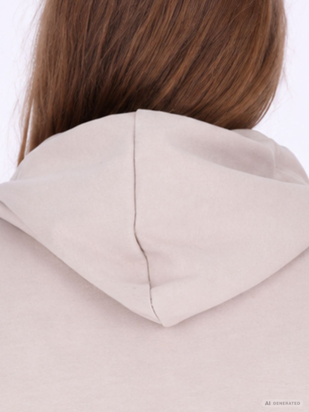 Beiges Damen Kapuzensweatshirt „MIU“ – Oversize & lässig