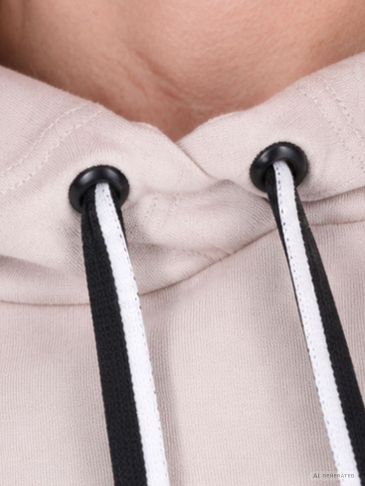 Beiges Damen Kapuzensweatshirt „MIU“ – Oversize & lässig