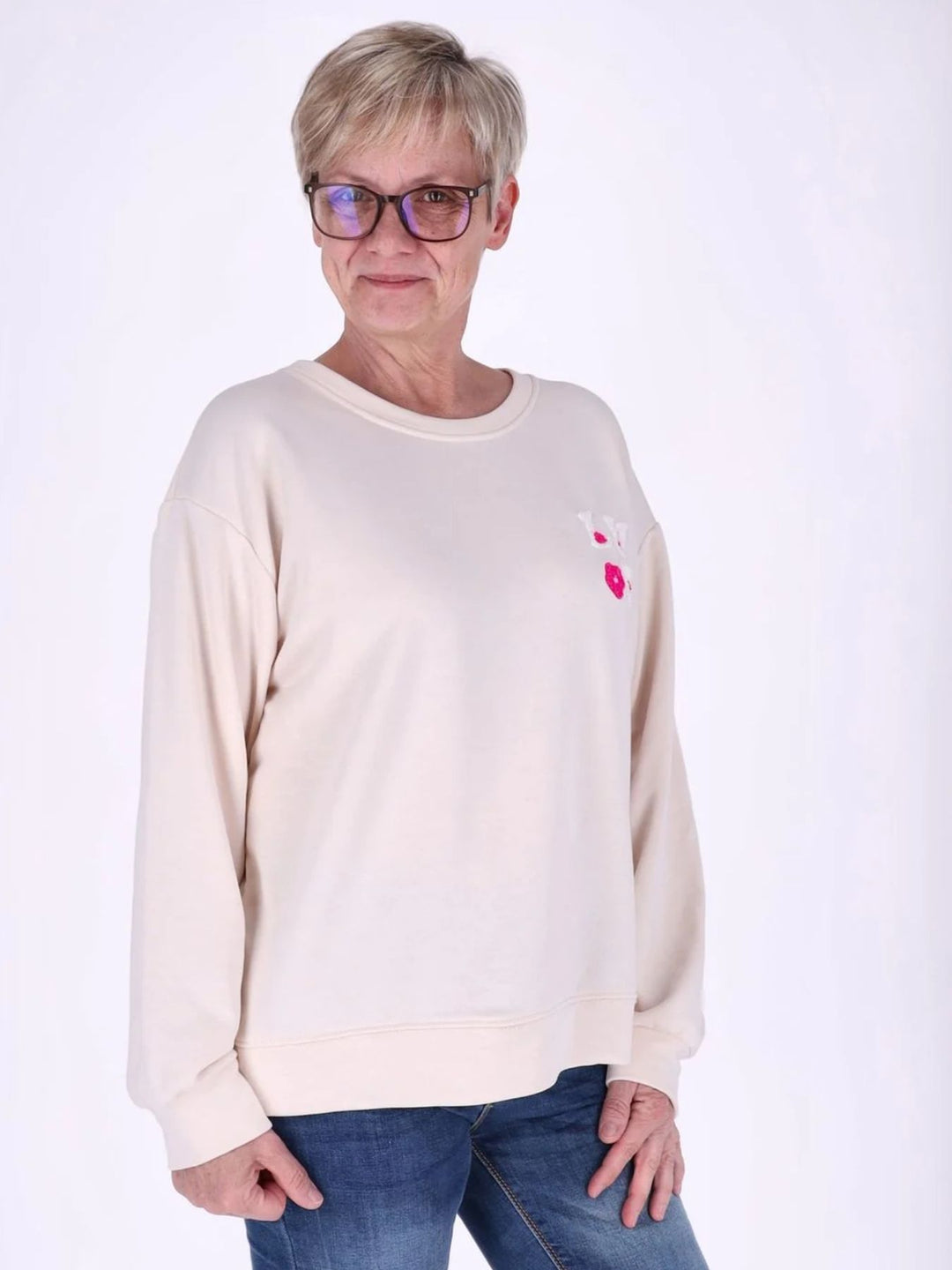 Beiges Damen Sweatshirt „LOVE“ – Oversize mit Statement-Print