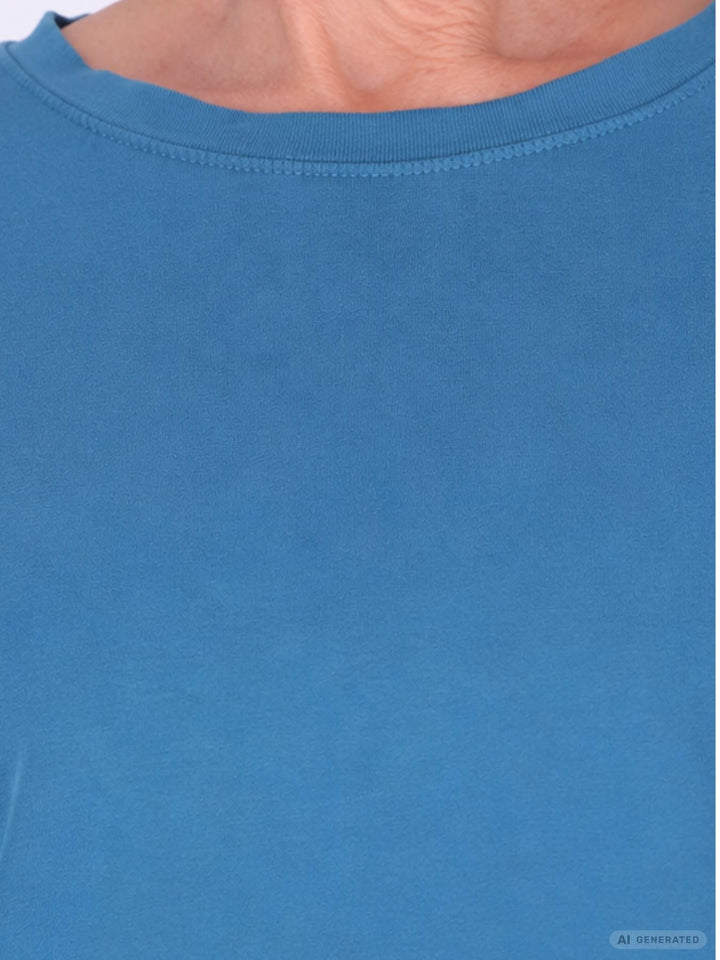 Blaues Damen Sweatshirt mit Raglanärmeln – One Size