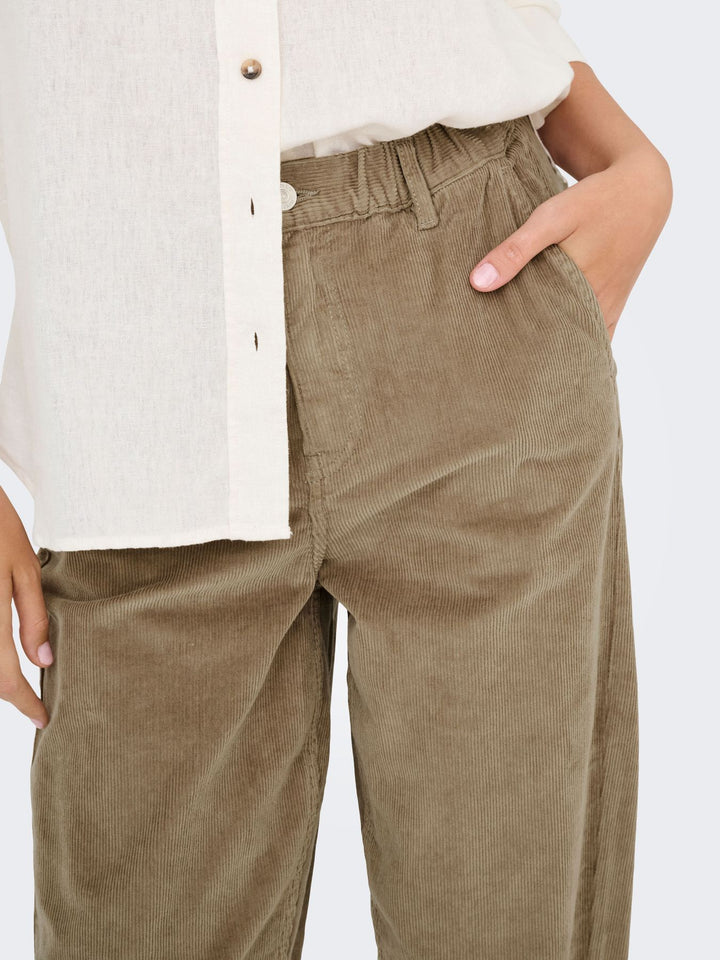 ONLFLORA MW ELA CORD CAROT PANT PNT
