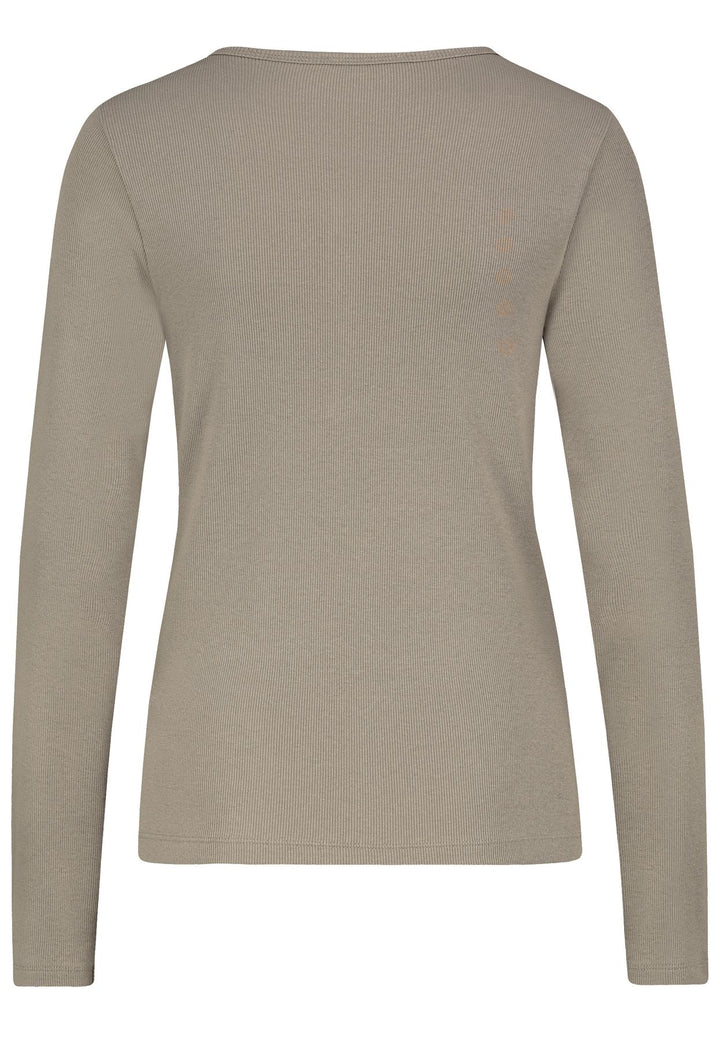 Langarmshirt Damen Knopfleiste