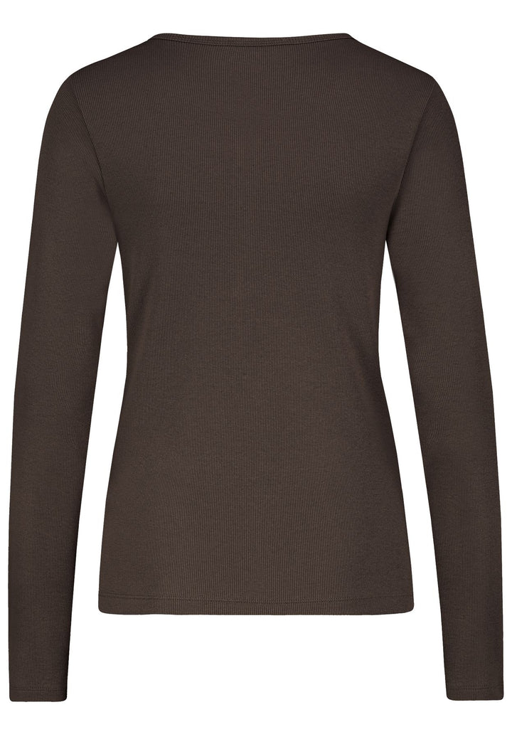 Langarmshirt Damen Knopfleiste