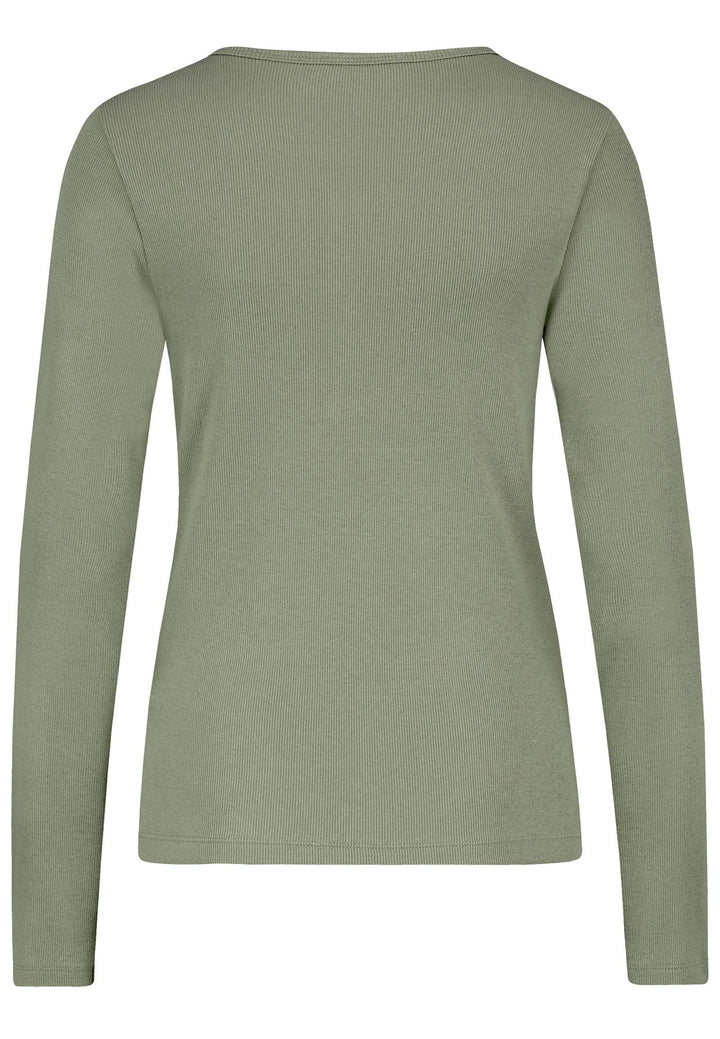 Langarmshirt Damen Knopfleiste
