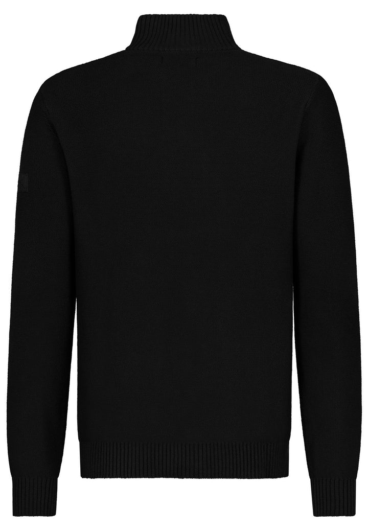 Stickpulli Herren mit Kragen Knopfleiste