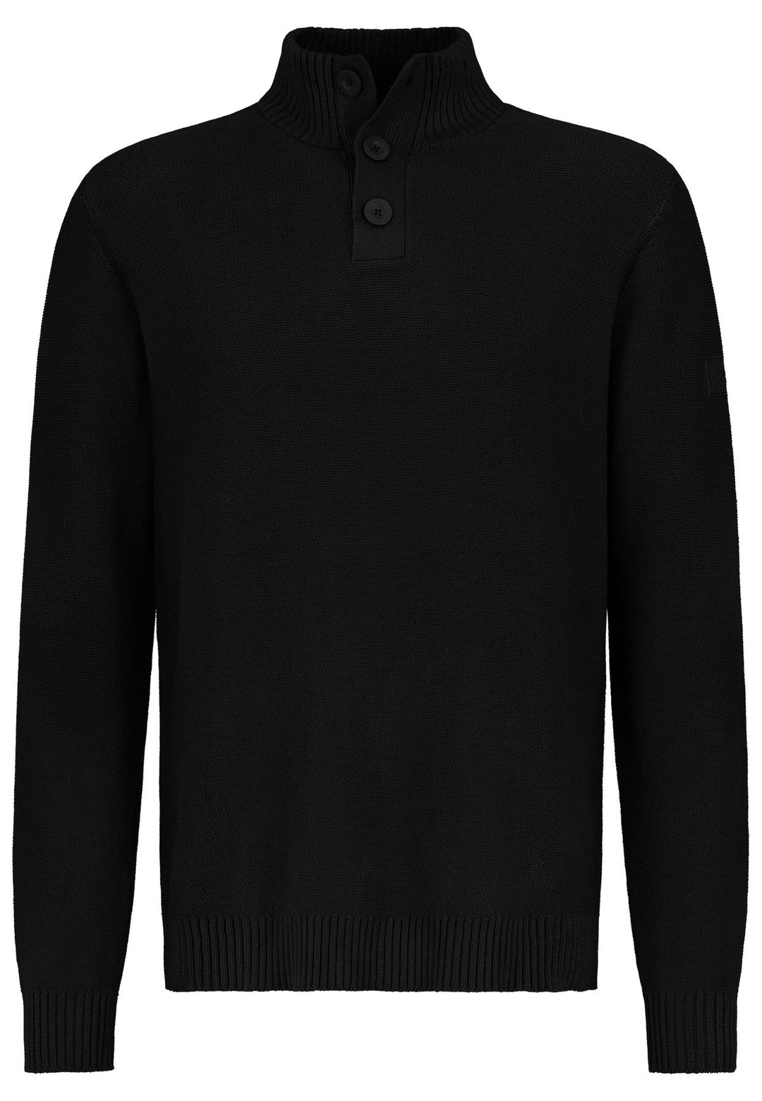 Stickpulli Herren mit Kragen Knopfleiste