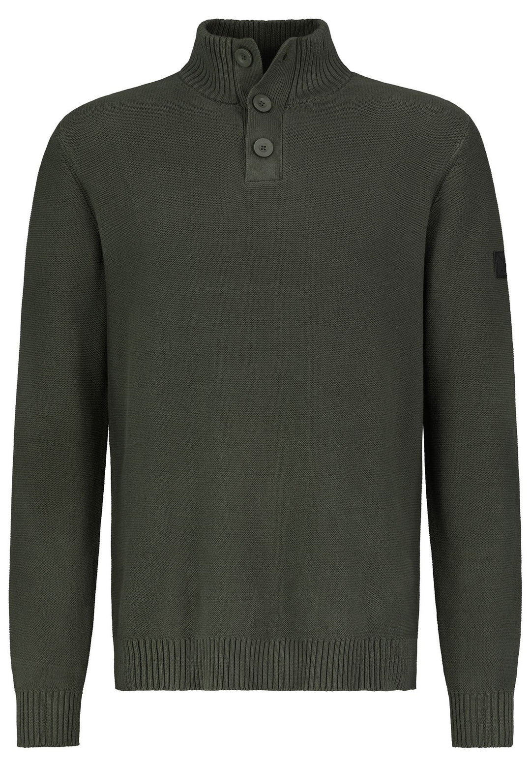 Stickpulli Herren mit Kragen Knopfleiste