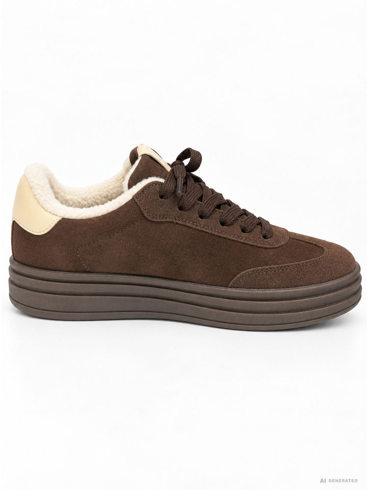 Sneaker Veloureoptik Teddyfutter