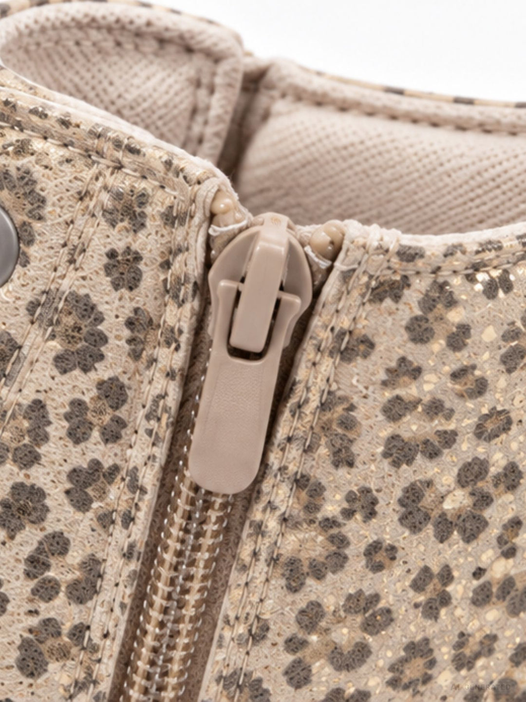 High-Top Plateau Sneaker mit Leo-Print & Pink Details