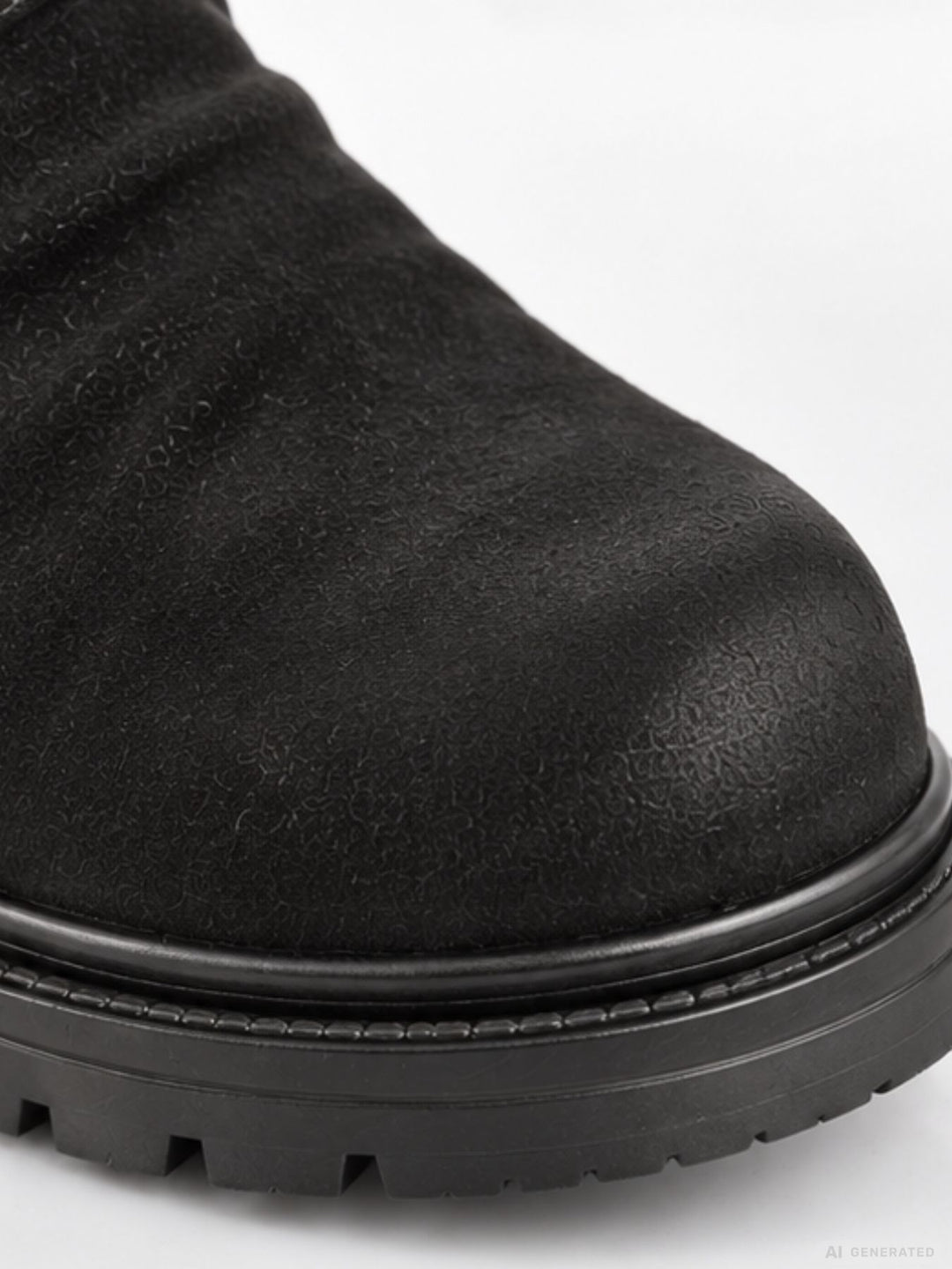 Schwarze Damen Boots mit Leo-Detail