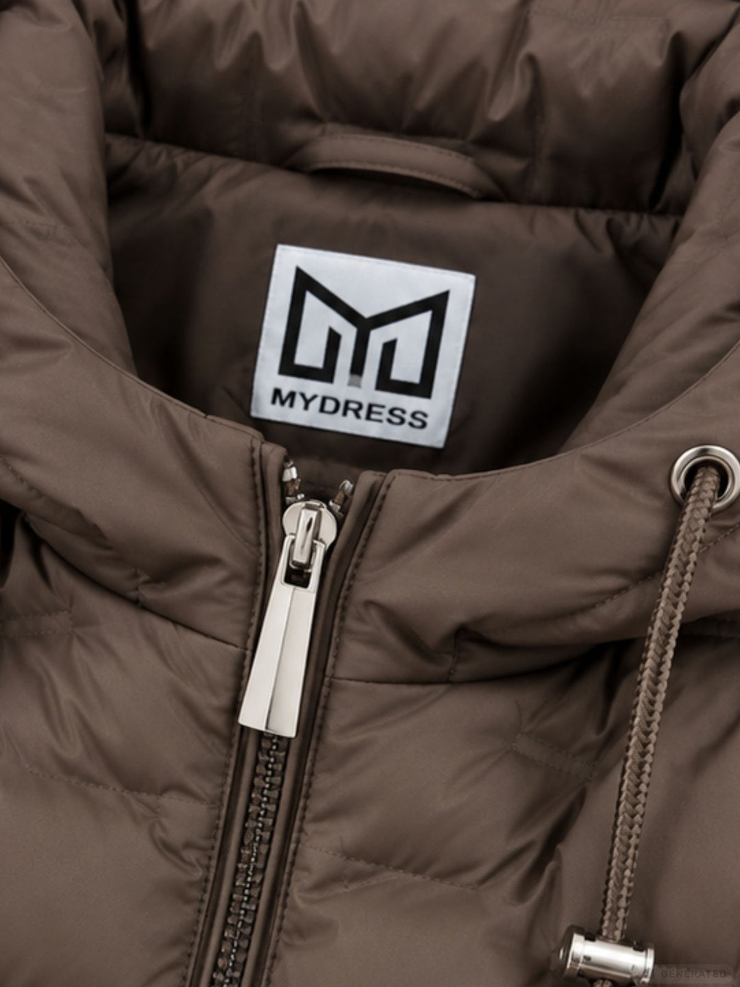 Braune Steppjacke Damen leicht Ärmel ohne Steppung