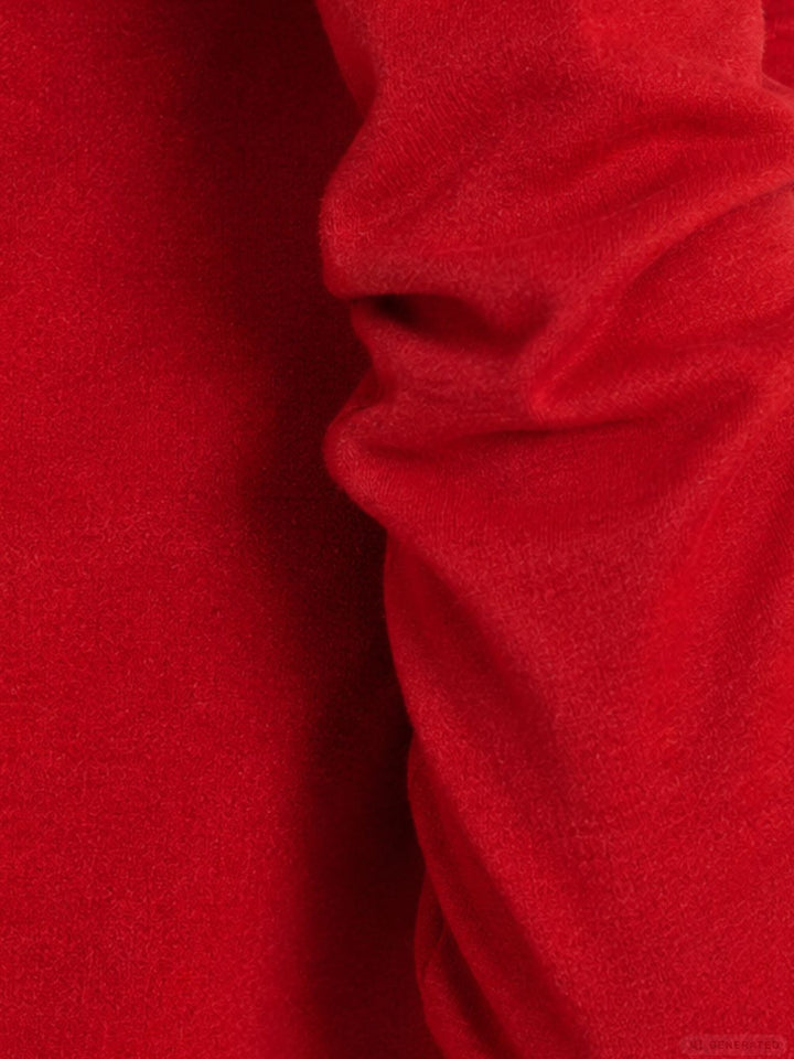 Damen Feinstrickshirt Rot mit Rundhalsausschnitt