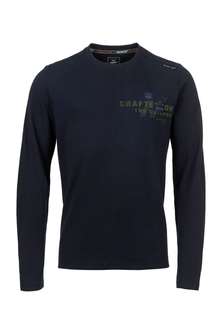 Langarmshirt Herren leichte Struktur