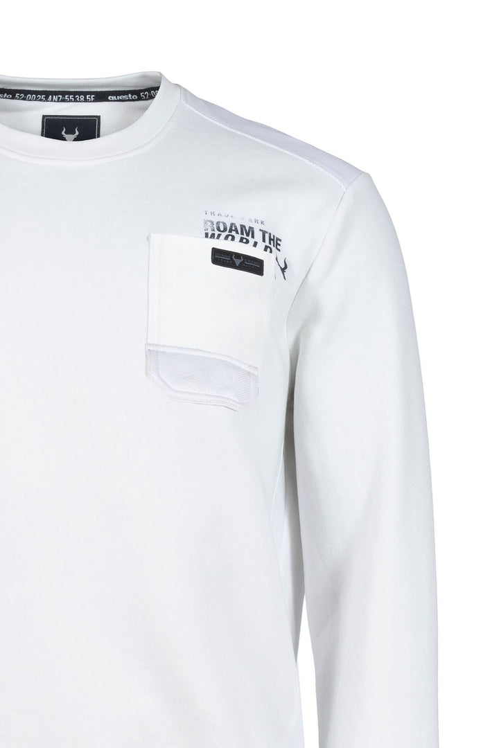 Sweatshirt Herren gepeachte Oberfläche