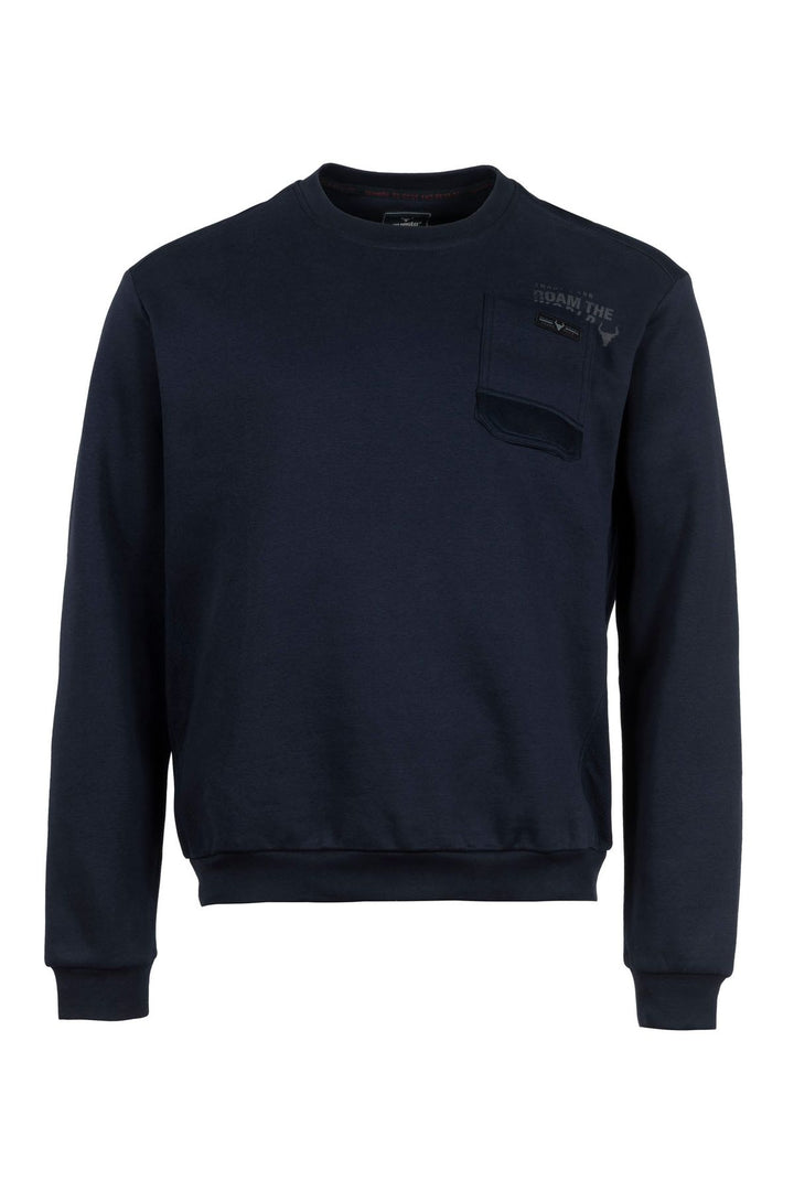 Sweatshirt Herren gepeachte Oberfläche