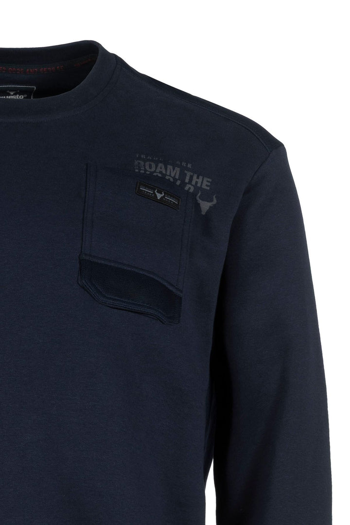 Sweatshirt Herren gepeachte Oberfläche