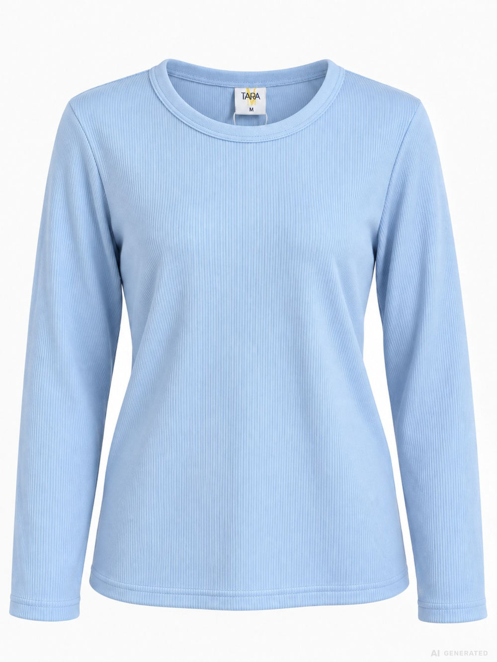 Strickpullover Damen Rundhals „LATINA“ – Hellblau