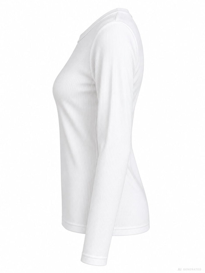 Strickpullover Damen Rundhals „LATINA“ – Weiß