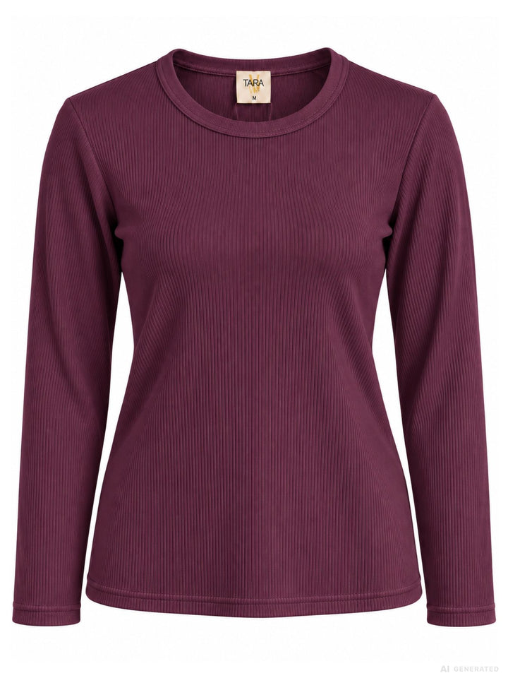 Strickpullover Damen Rundhals „LATINA“ – Rot