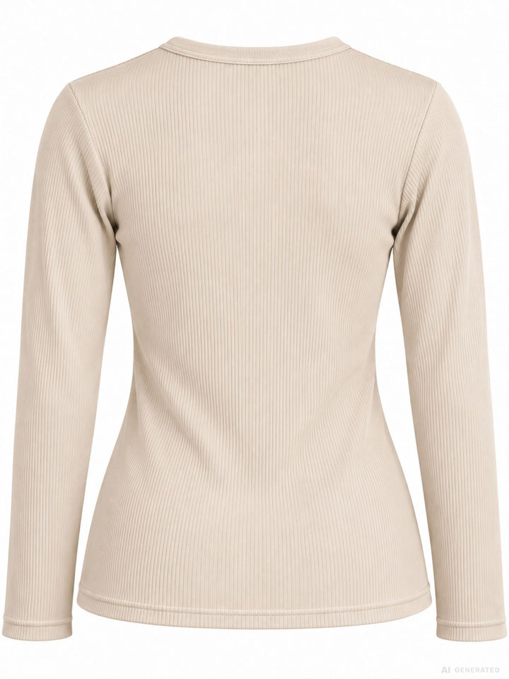 Strickpullover Damen Rundhals „LATINA“ – Beige