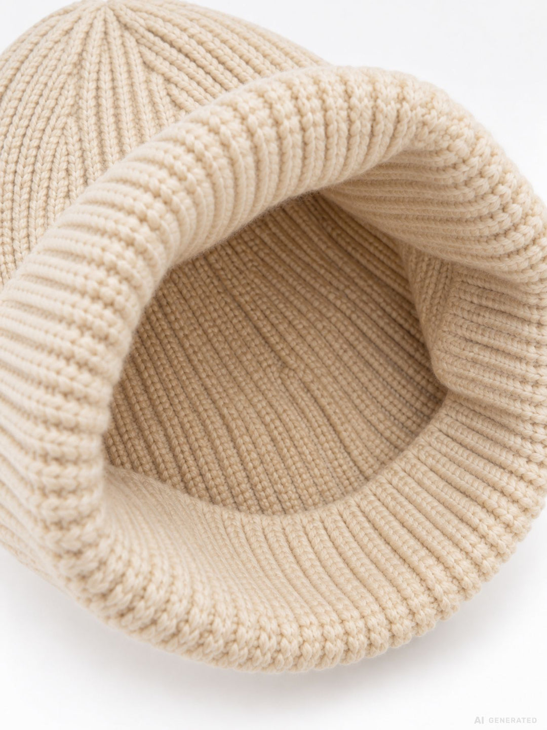 Strickmütze Damen mit Dackel-Stickerei – Beige