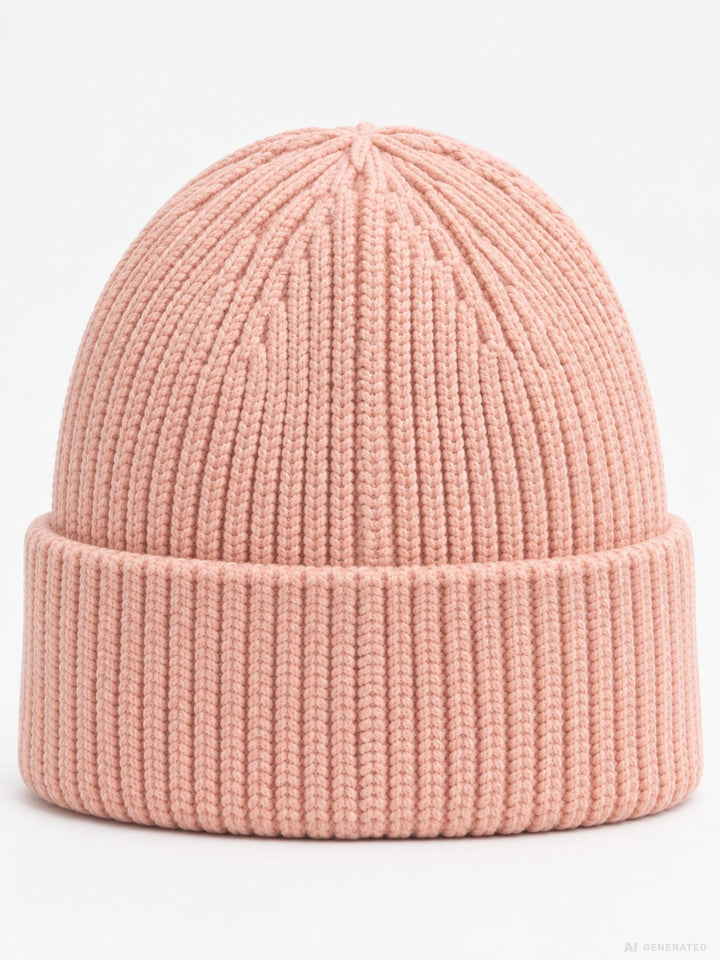 Strickmütze Damen mit Dackel-Stickerei – Rosa