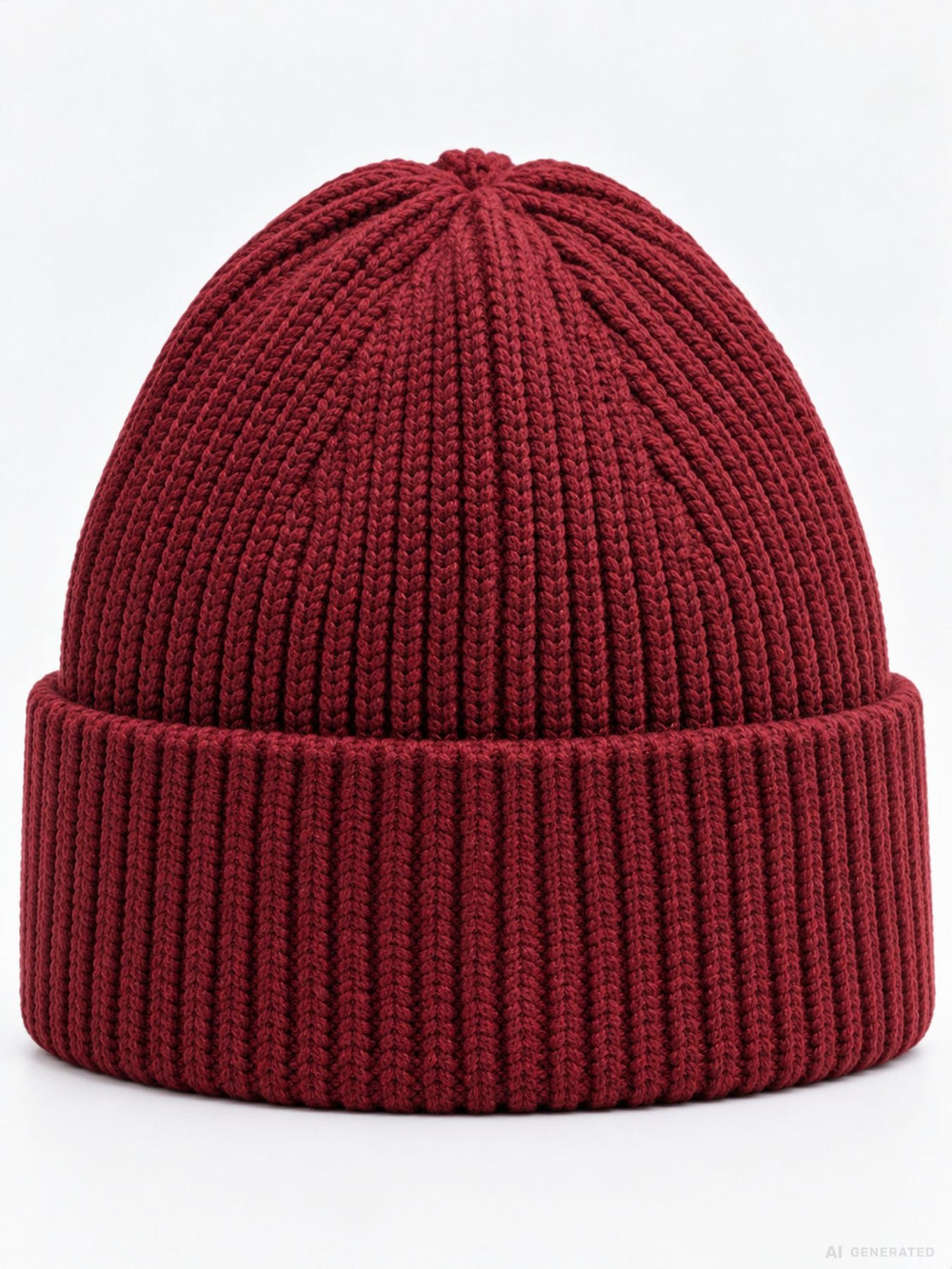Strickmütze Damen mit Herz Ton-in-Ton – Bordeaux