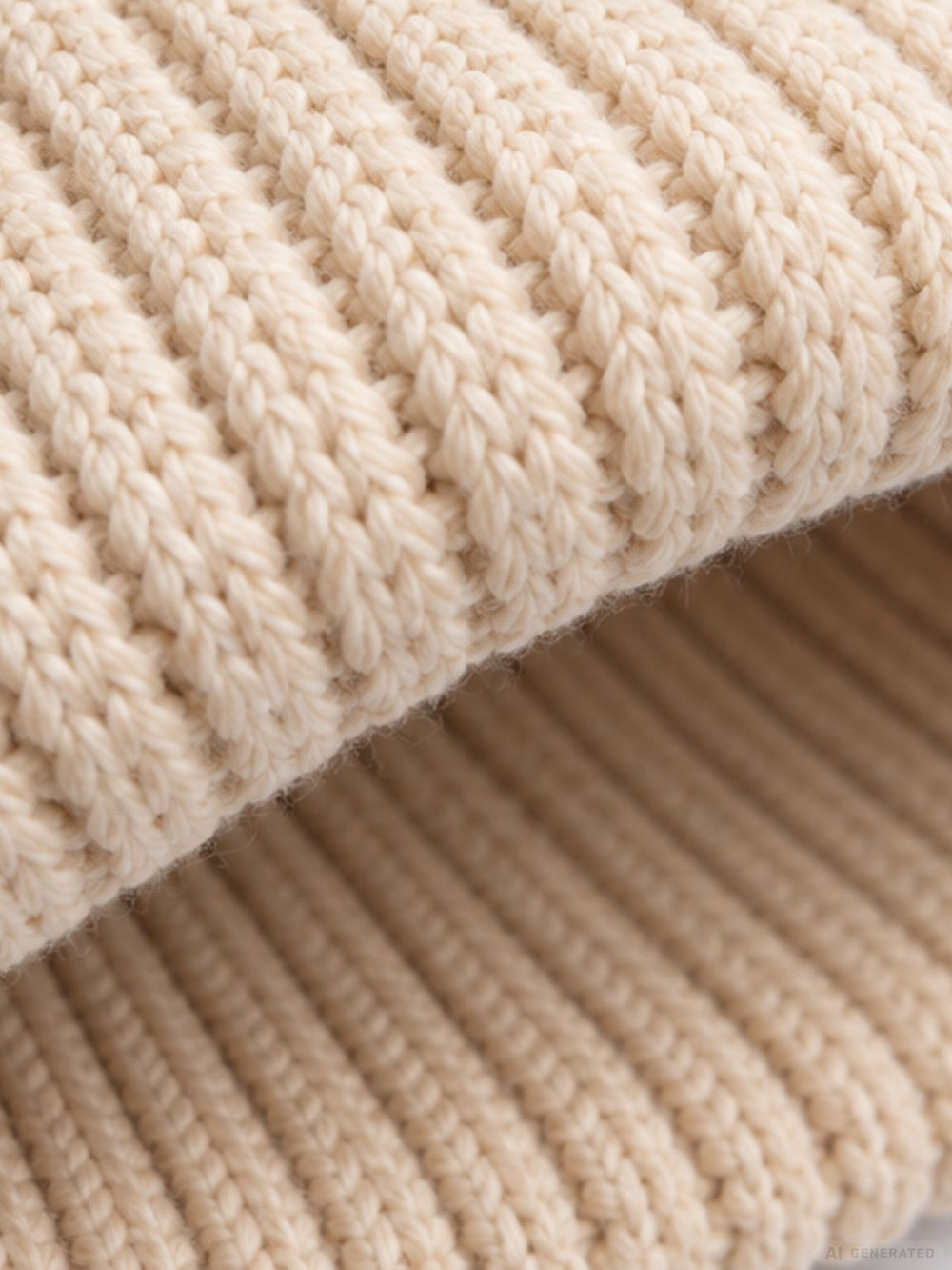 Strickmütze Damen mit Herz Ton-in-Ton – Beige