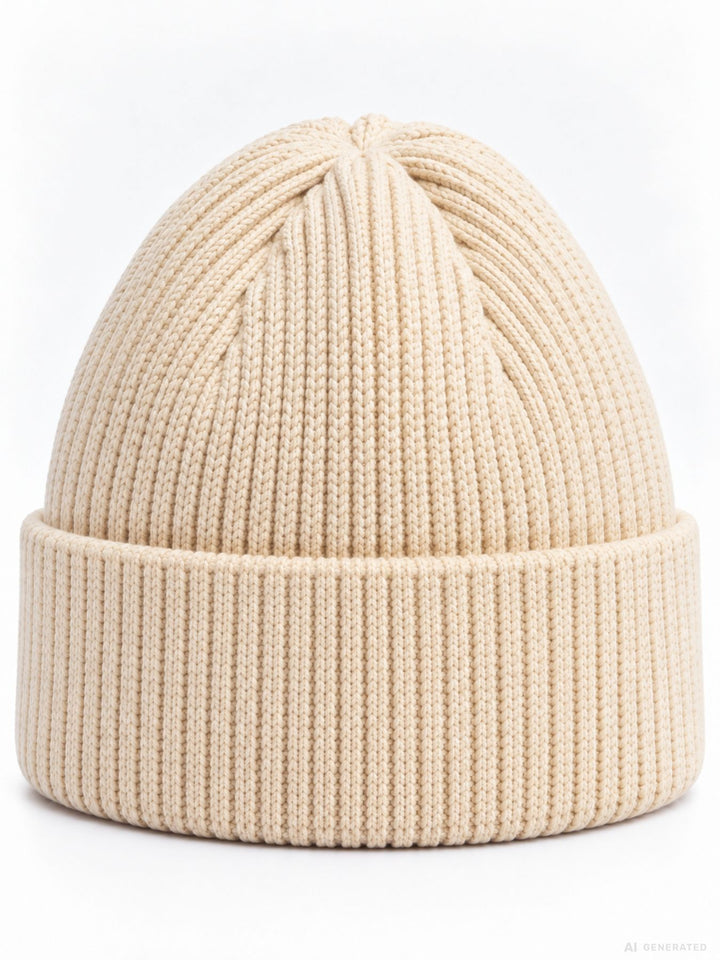 Strickmütze Damen mit Herz Ton-in-Ton – Beige