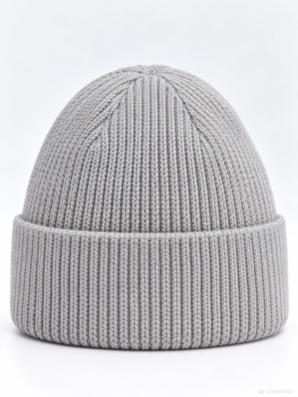 Strickmütze Damen mit Herz Ton-in-Ton – Grau