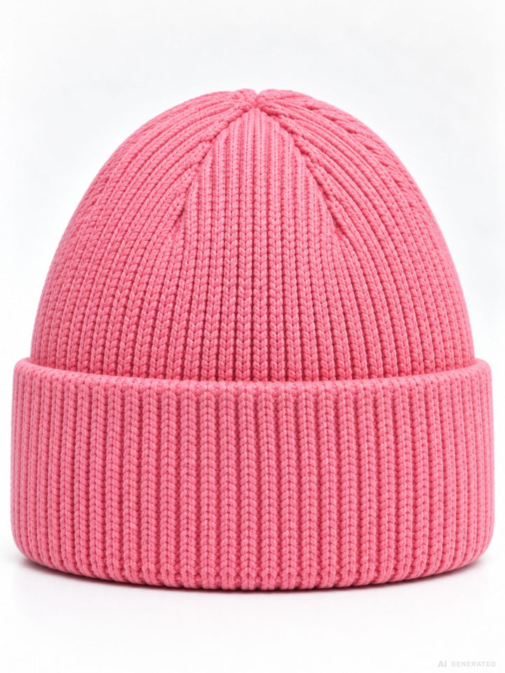 Strickmütze Damen mit Herz Ton-in-Ton – Pink