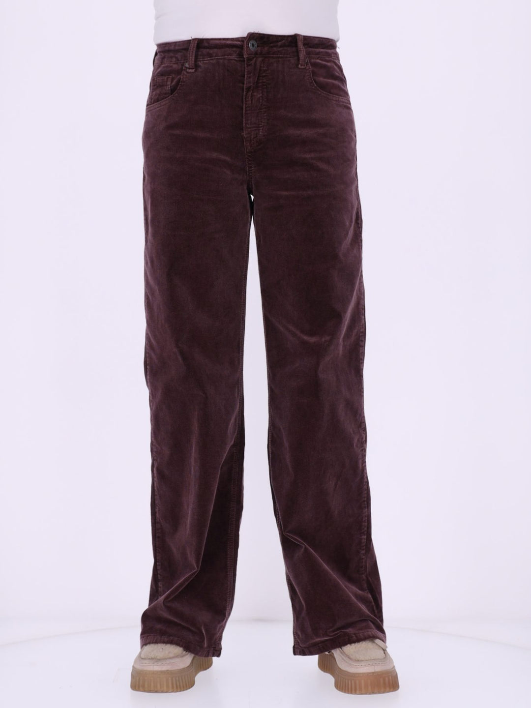 Straight Cordhose Damen – Raspberry