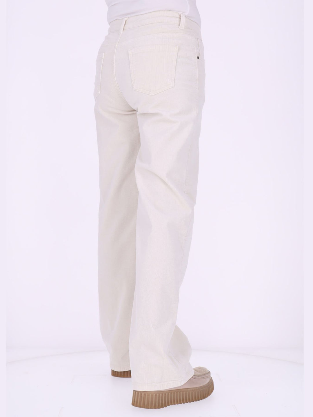 Straight Cordhose Damen – Weiß