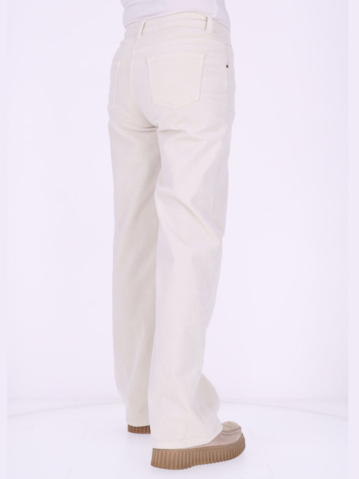 Straight Cordhose Damen – Weiß