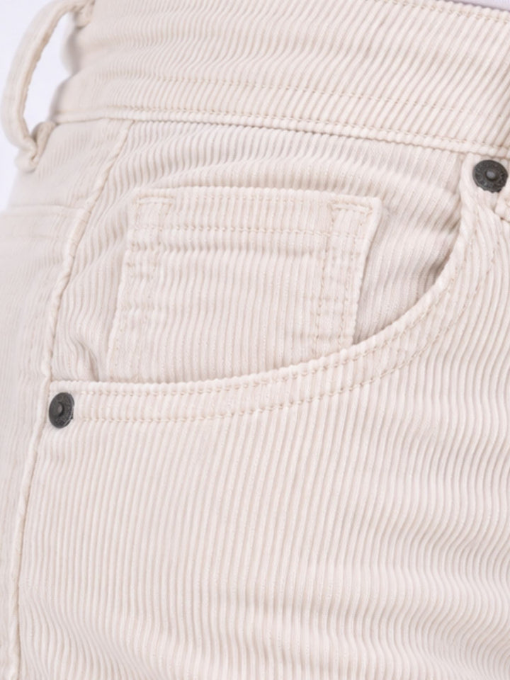 Straight Cordhose Damen – Weiß