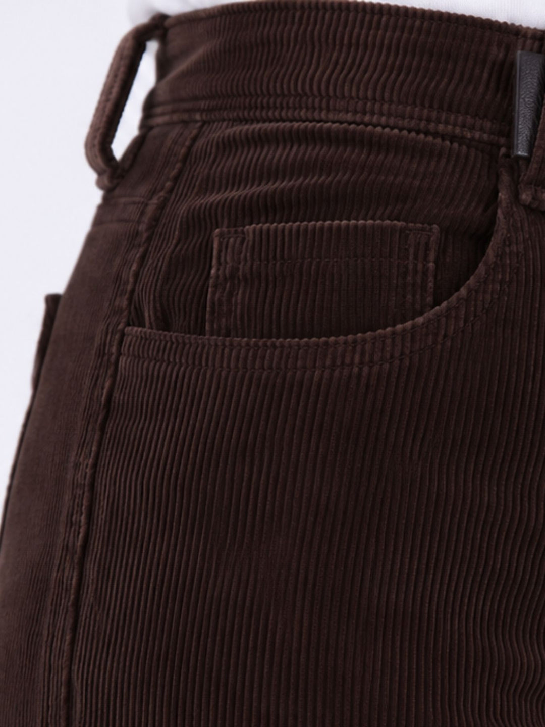 Hose Breitcord weites Bein Gürtel