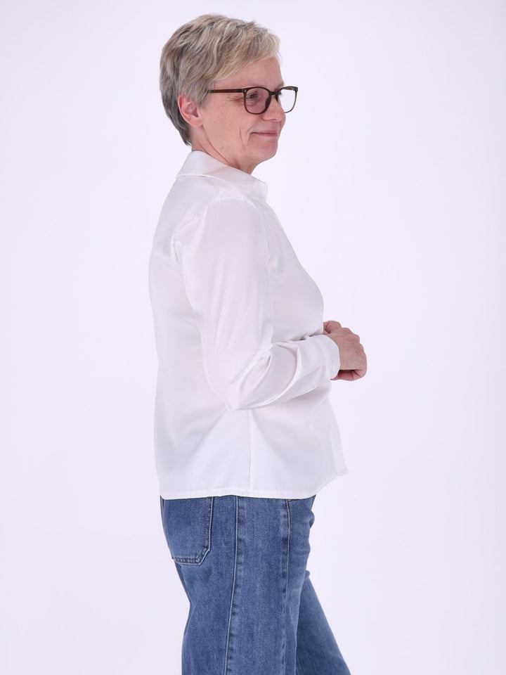 BluseSatinoptik Raffung