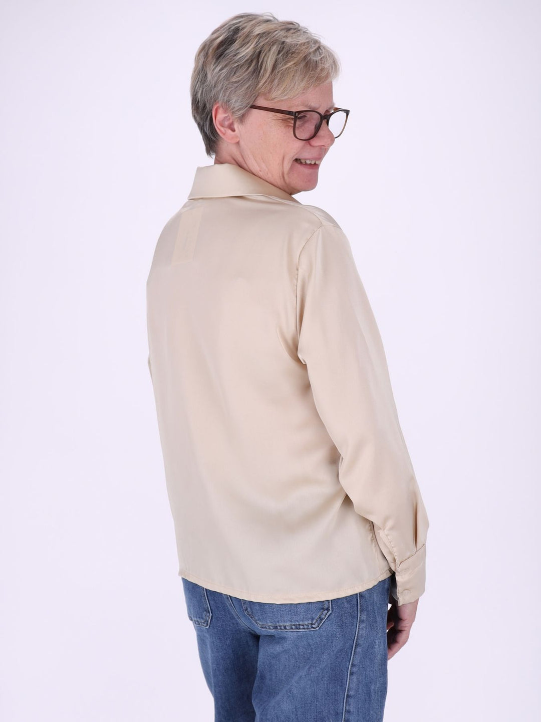 Damenbluse in Beige/Champagner