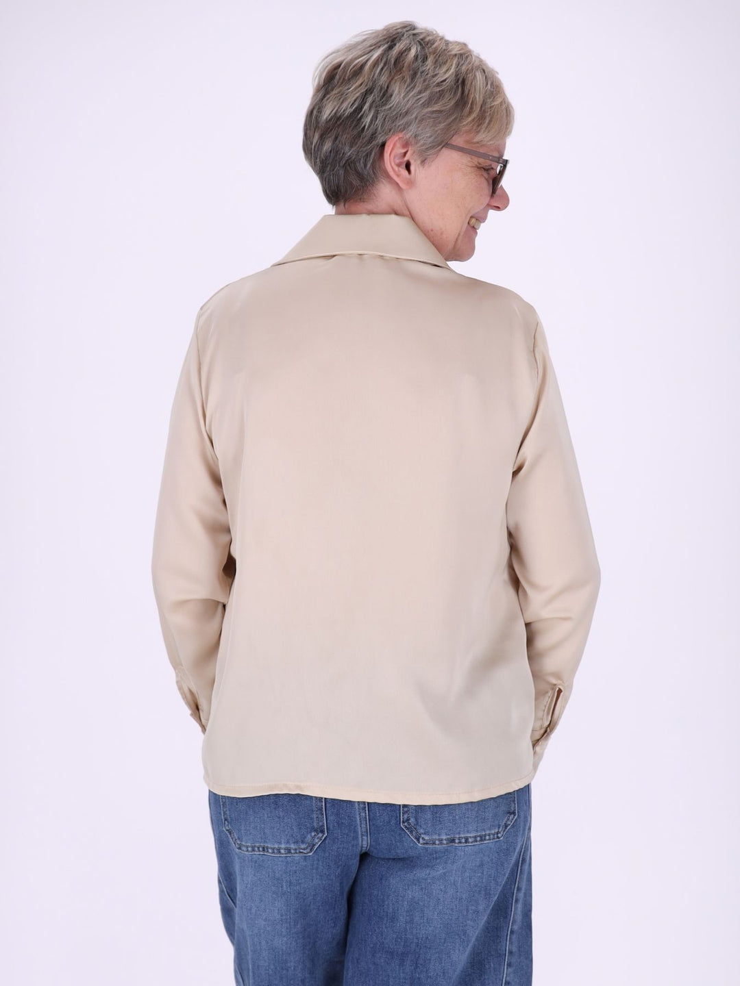 Damenbluse in Beige/Champagner