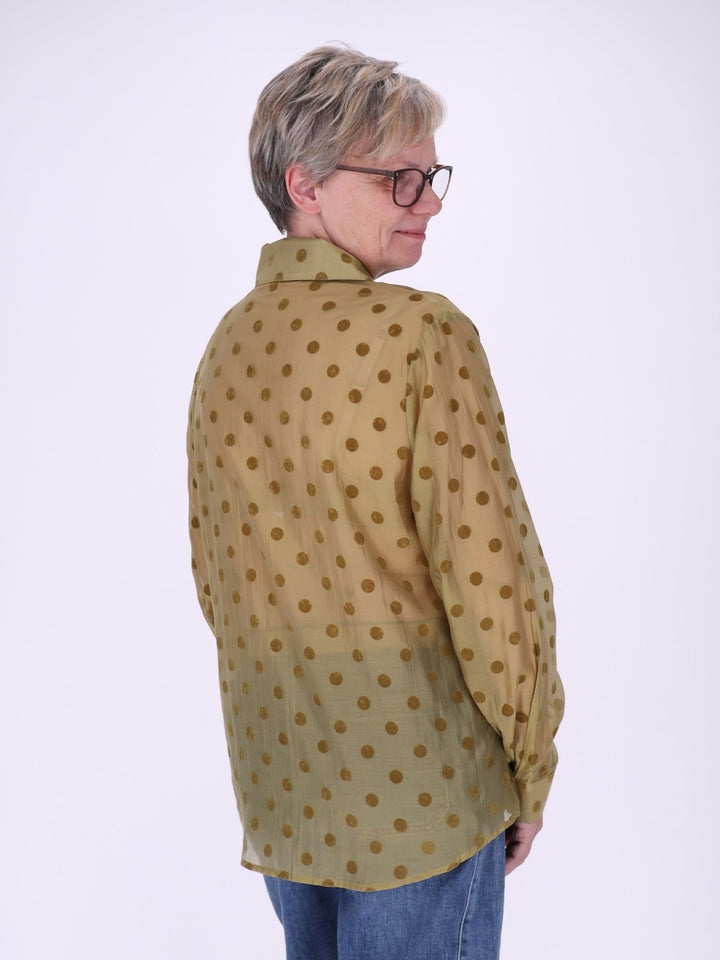 Bluse Damen leichte Qualität Punkte geflockt