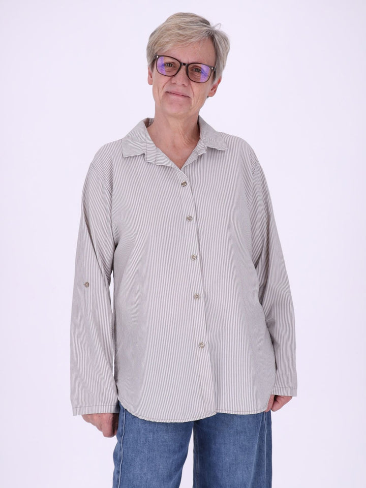 Bluse Damen AOP Streifen