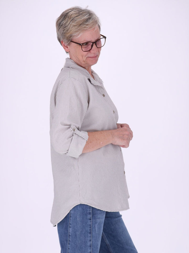 Bluse Damen AOP Streifen