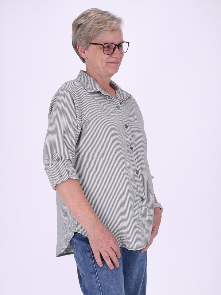 Bluse Damen AOP Streifen