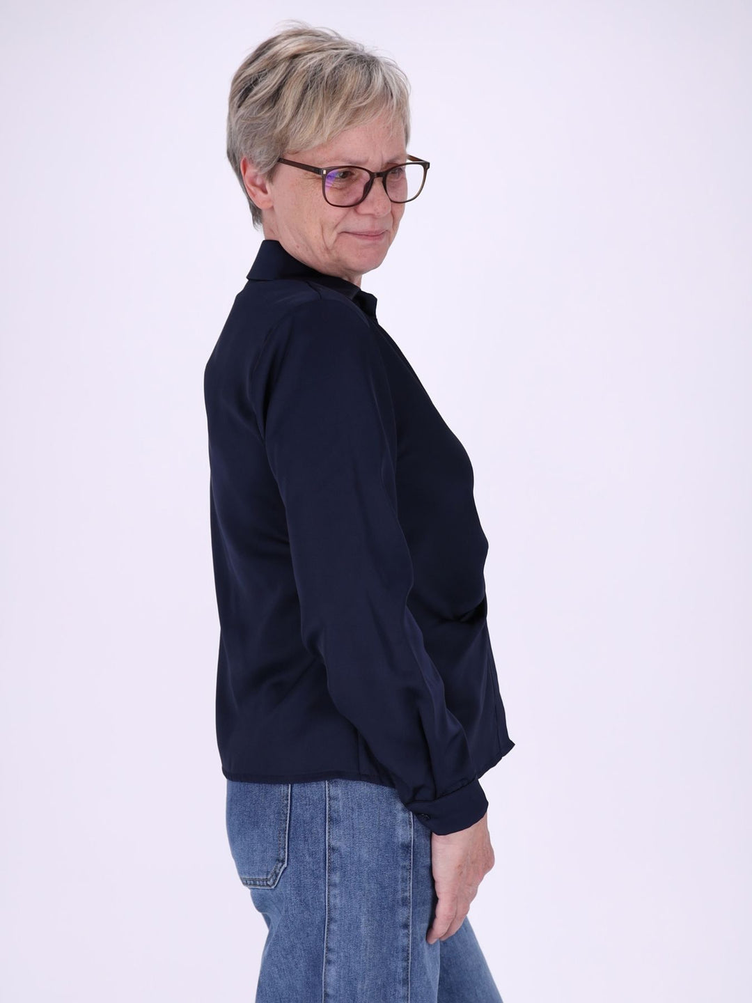 BluseSatinoptik Raffung