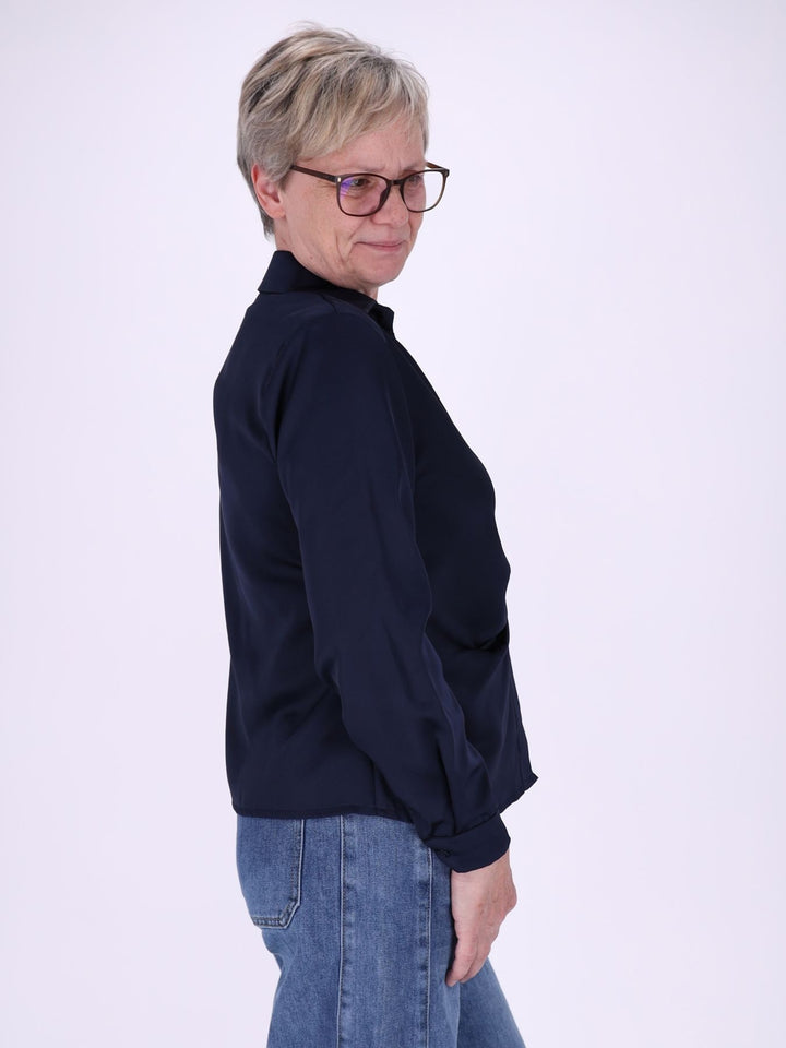 BluseSatinoptik Raffung