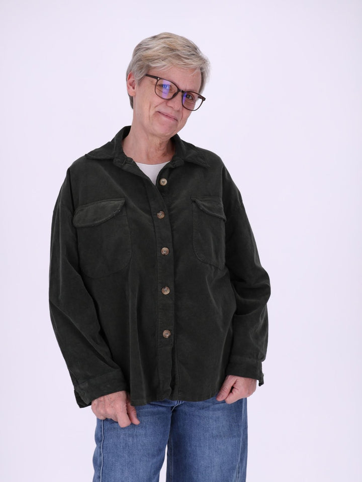 Cord-Overshirt Karofutter